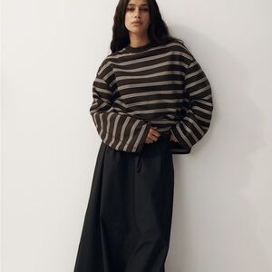 BNWT H&M Oversized Crew Neck Striped Sweater - L